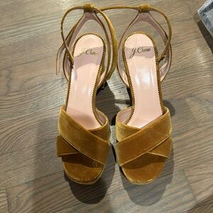 Jcrew velvet platform